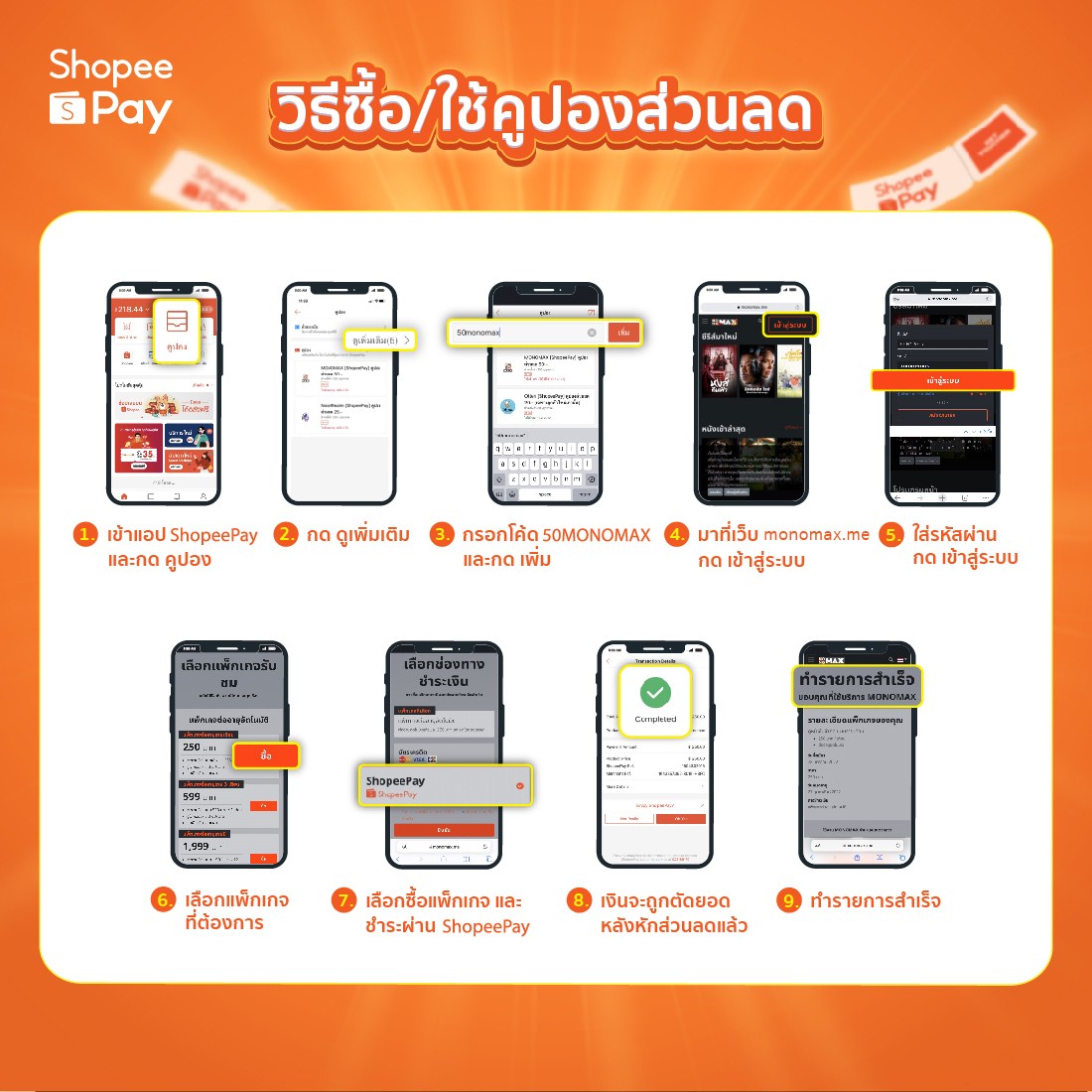 วิธีการใช้คูปองส่วนลด